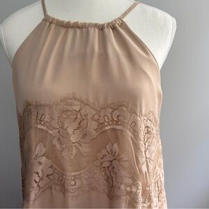 Francesca's Collections Tan Lace Dress